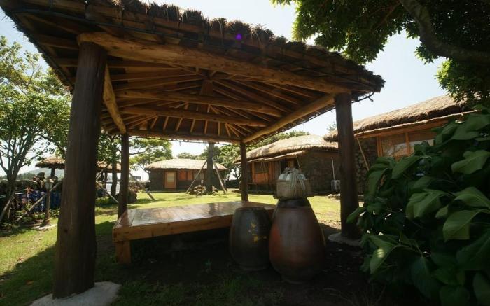 Traditional Hanok thatched house