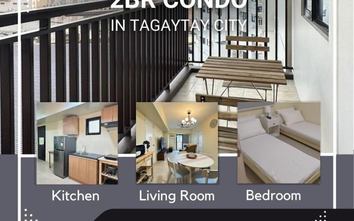 Cozy 2 Bedroom in Tagaytay | 100inTV & Parking
