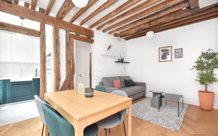 Peaceful 1BR/4P apartment République - Le Marais