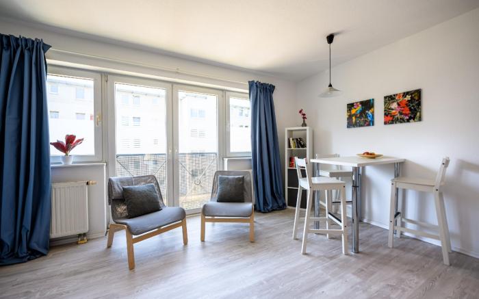 Helles City-Apartment mit Parkplatz