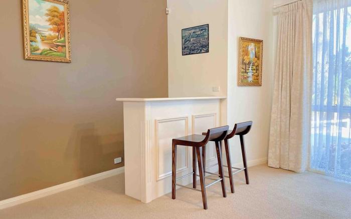 The peaceful retreat in a tranquil court