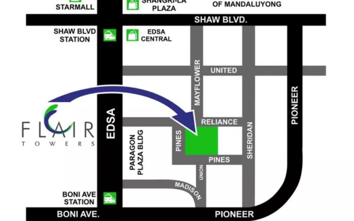 Flair Towers Condo near MRT Bonifacio and Shaw within Greenfields