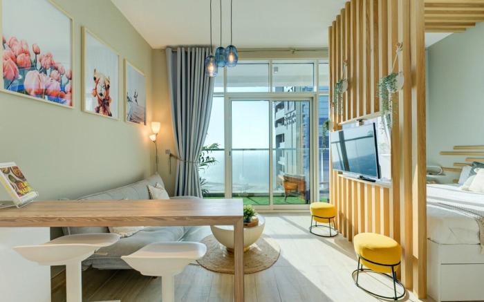 New! Stunning sea view studio | Balcony | Pool