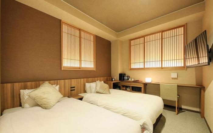 四条大宮駅より徒歩約1分と駅近で便利！ＣＵＯＲＥ京都四条大宮！ツイン【ECOプラン】ステイ清掃無し