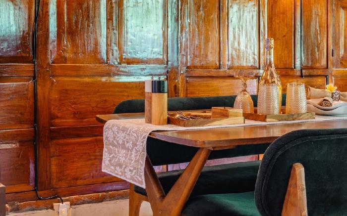 Jungle Wooden House By The River in Ubud