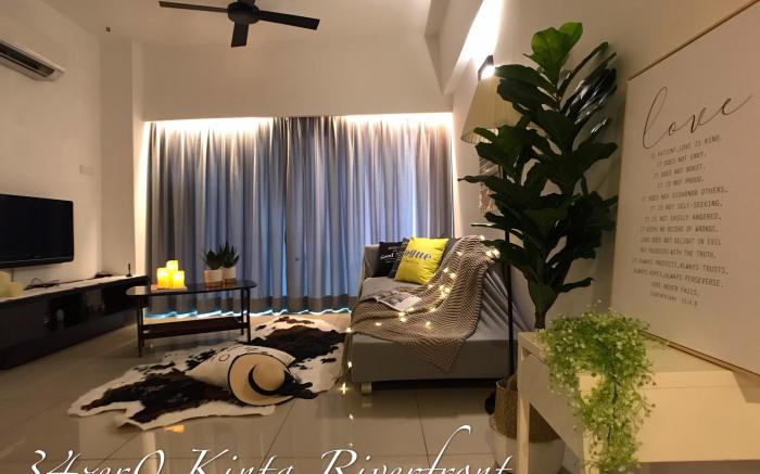34zer0 Kinta Riverfront-5mins Ipoh Town-5-7Pax