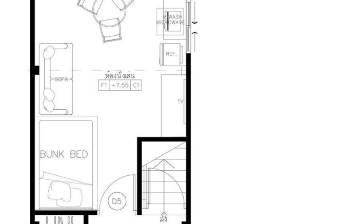 S3 Silom central, large room, full kitchen, WIFI,