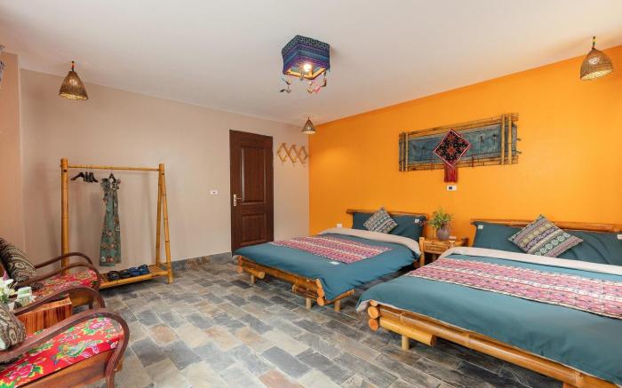 Private room with twin bed in Sapa Central