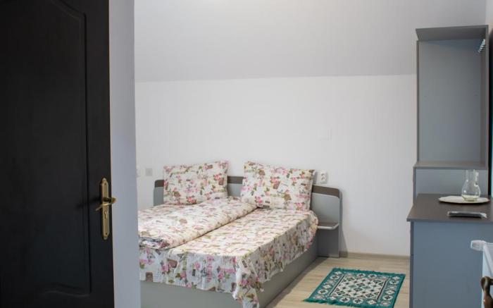 Big room with king size bed with private bathroom