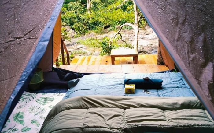 Brown tent