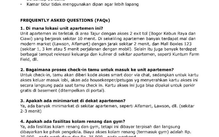 Apartemen Nyaman, Akses Mudah
