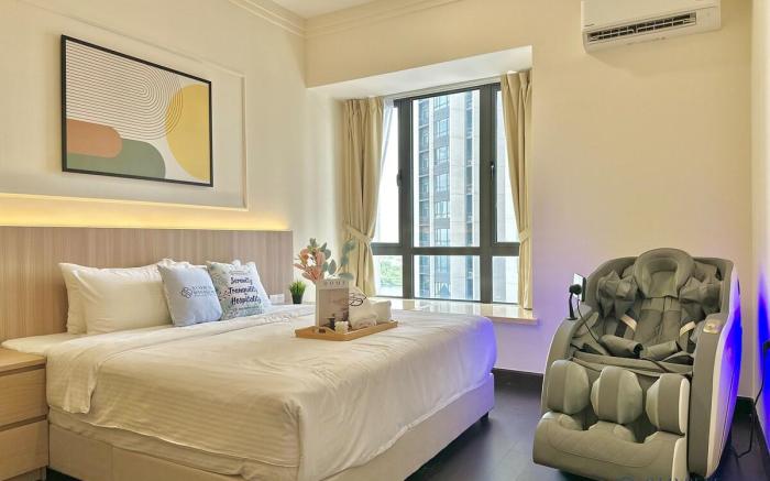 R&F Phase2•Luxurious 3Bedroom/8Pax/7Min Walk CIQ