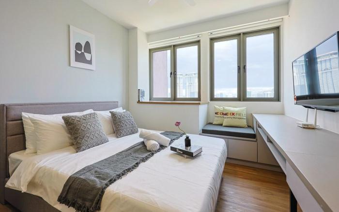 2Pax Simple Modern  Studio Apartment @KL City view