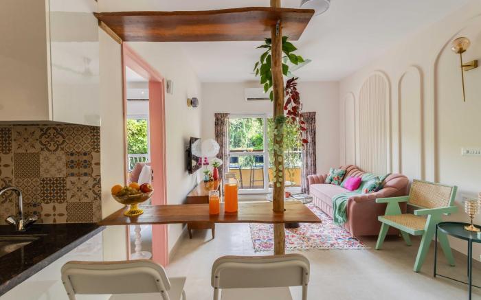 tisyastays | Pink Door 1BHK Apartment 