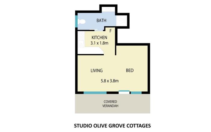 Olive Grove 1 Studio with Wifi in Central Vineyard Area
