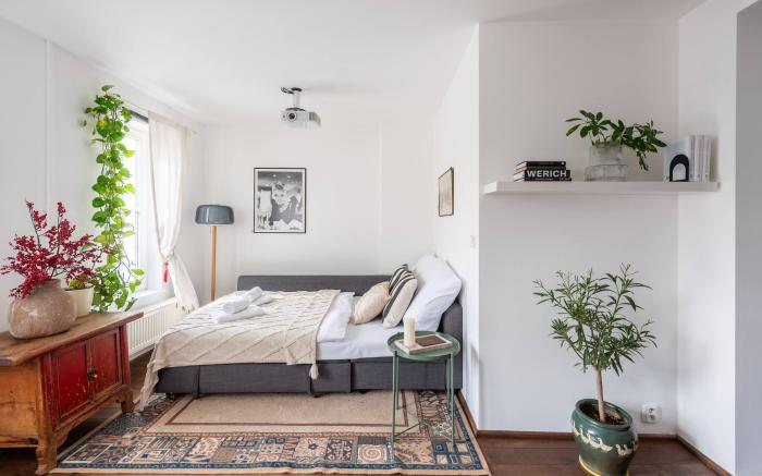 Charming Prague Apartment in Vrovice with Roof Terrace