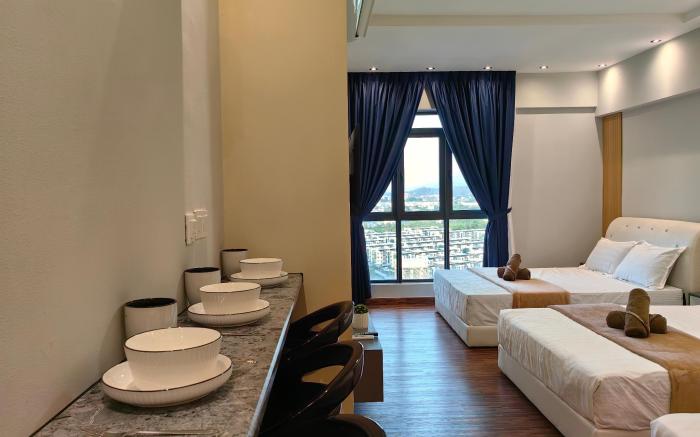 High Floor|Near Airport|Cozy Room|K Avenue 6 Pax