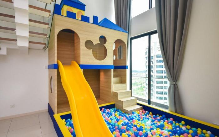 Castle Slide Playground Loft | Private Cinema Room