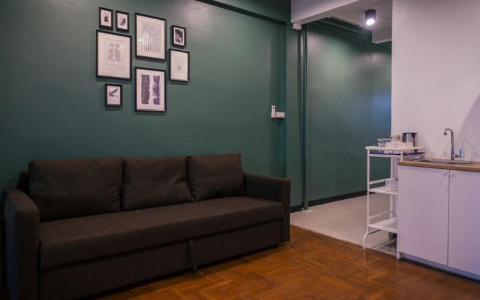 (T3) TWO Bedrooms WIFI Full kitchen 1 min to BTS