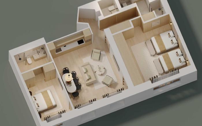 Luxurious apartment-2BR/8P- Madeleine/Saint Honore