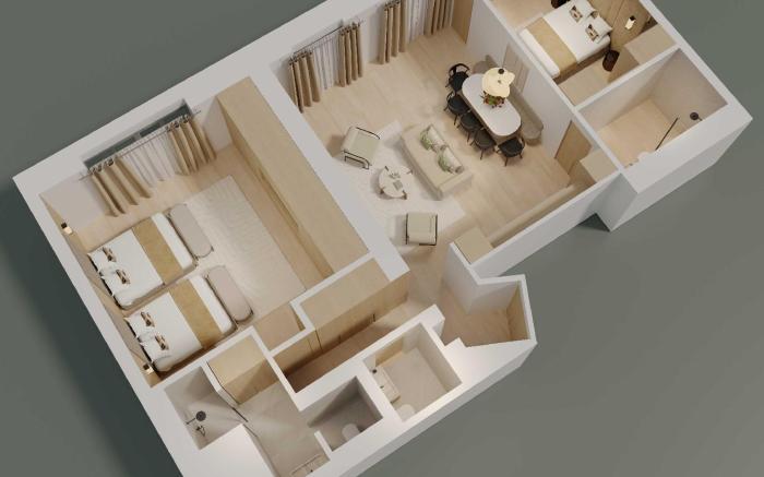 Luxurious apartment-2BR/8P- Madeleine/Saint Honore