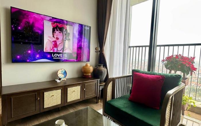 Sauna private/2Br/river view in luxury apartment