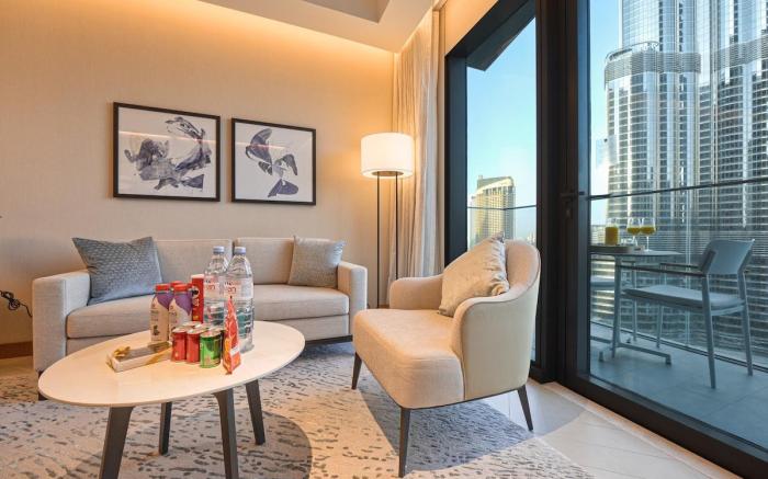 Luxury Living | Burj Khalifa View & Massage Chair