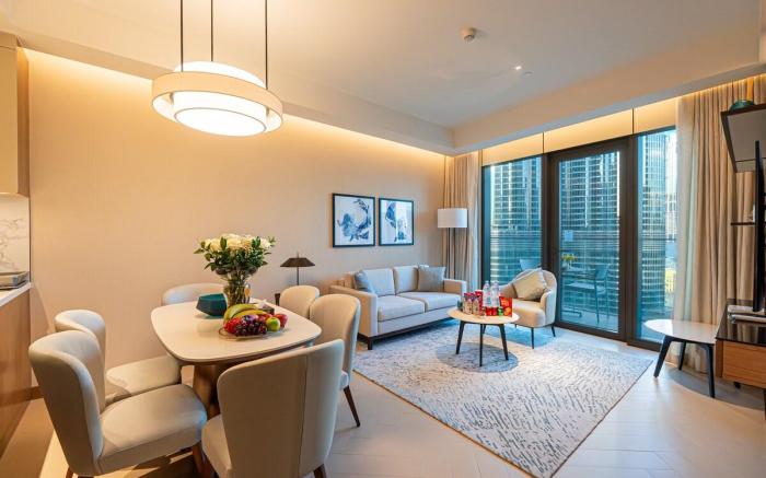 Luxury Living | Burj Khalifa View & Massage Chair