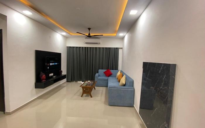 Hi5 Stays SEaRENITY Chic 2BHK Apt w/pool North Goa