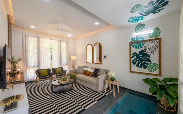 SaffronStays Rio: 4BR pool villa, Nerul Goa