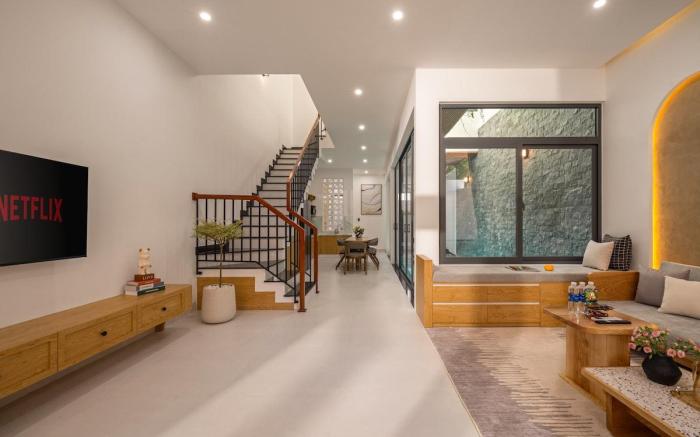 N to M Villa-pool 5 mins walk to MyKhe beachFullAC