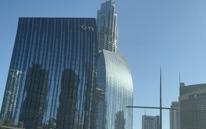 In front of Burj khalifa