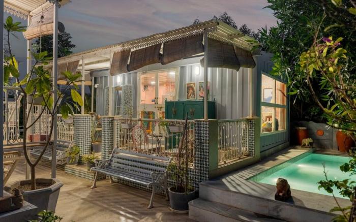 The August- Pinteresty Container Retreat with Pool