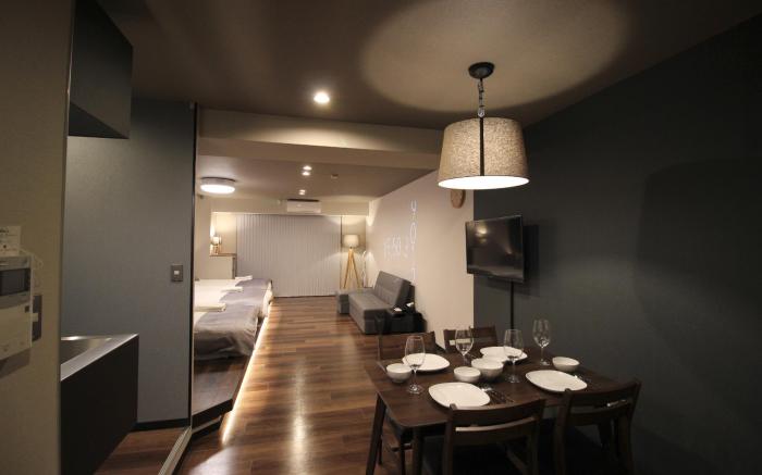 Disinfected room with projector 10 min from Umeda