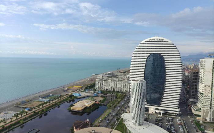 Orby city with sea view