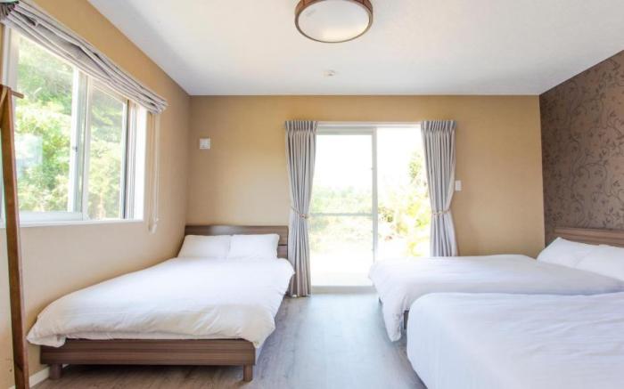 Beachfront room with free marine items in Okinawa