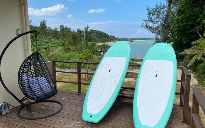 Beachfront room with free marine items in Okinawa