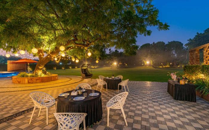 StayVista at The Brick house w/ Outdoor Pool