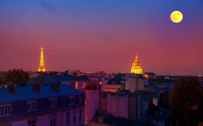 Eiffel Tower view terrace Saint Germain des Pres