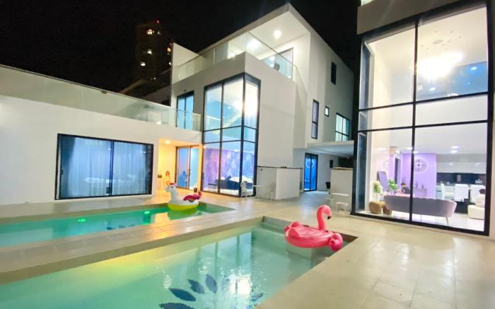 Yizen162/283芭提雅泳池双拼别墅 Palm Spring Villas Pattaya