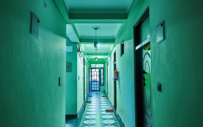 The blue guest house