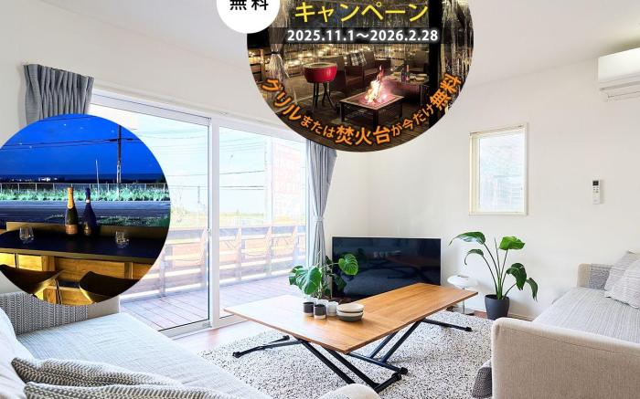 A villa overlooking the sea and mountains.