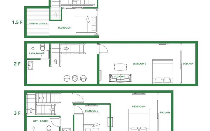 One Bangkok/bts&mrt silom walk 2mins/5rooms5beds