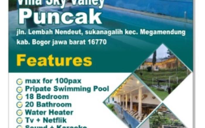 Villa Sky Valley Puncak Pripate Pool