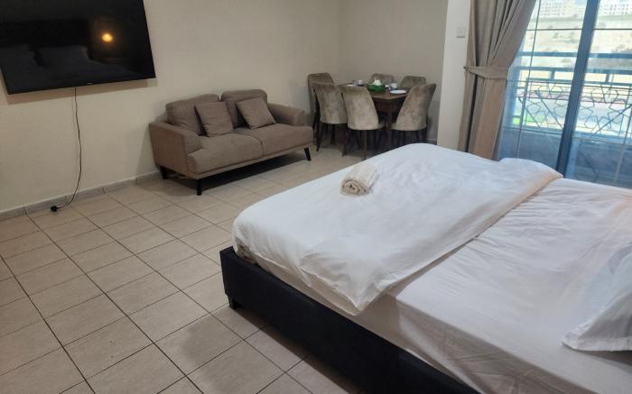 Spacious Studio with Balcony with Open View 