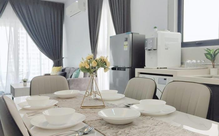 27Johor, nearCIQ, Danga bay Free parking 3BR@15pax