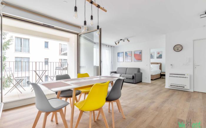 Modern Apt with Balcony -6P-Proche Disney/Paris