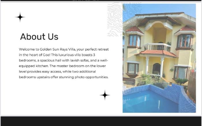 Golden sun ray villa