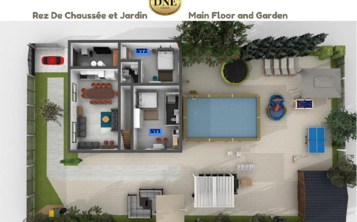 VILLA/Disney-Paris-6Chambres-6 SDB-Piscine-CLIM-AC