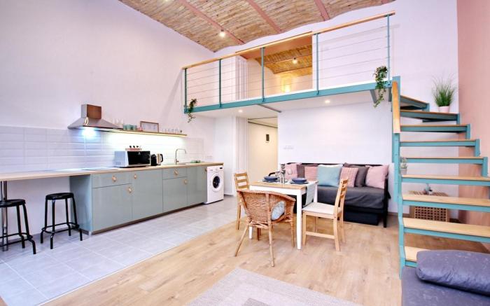 Canga Downtown Studio for 6ppl, balcony, projector